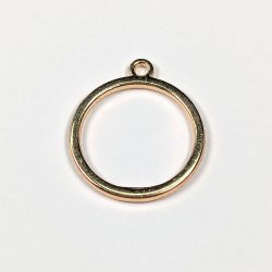 Hollow Circle Round Hoop Geometric Pendant Gold Frame
