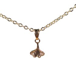 18K Real Gold Plated Dipped Ginkgo Biloba Leaf Necklace