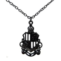 Black Hollow Shield Necklace