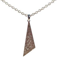 Sterling Silver Textured Geometric Necklaces 18"