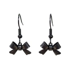 Black Bow Bowknot Earrings