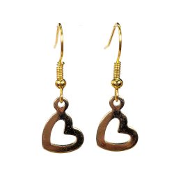 18K Real Gold Plated Stainless Steel Hollow Angle Heart Earrings