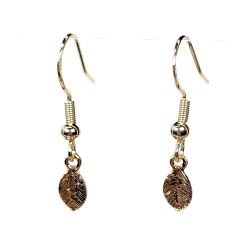 18K Real Gold Plated Delicate Leaf Earrings