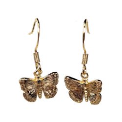 18K Real Gold Plated Butterfly Earrings