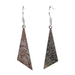 Sterling Silver Textured Geometric Earrings