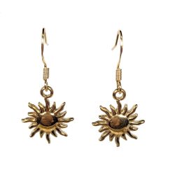 18K Real Gold Plated Stainless Steel Sun Earrings