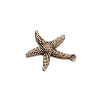 Lightweight Textured Starfish Charm Antique Bronze