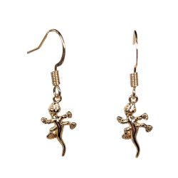 18K Real Gold Plated Gecko Lizard Earrings