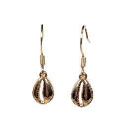 18k Real Gold Plated Stainless Steel Cowry Shell Earrings