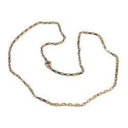 18K Real Gold Plated Stainless Steel Large Box Chain Necklace