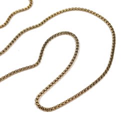 18K Real Gold Plated Stainless Steel Box Chain Necklace