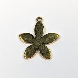 18k Real Gold Plated Stainless Steel Solid Daisy Flower Charm