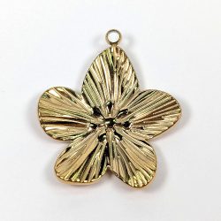 18K Real Gold Plated Stainless Steel Decorative Five Petal Flower Charm