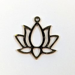 18k Real Gold Plated Stainless Steel Decorative Lotus Flower Charm
