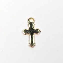 18k Real Gold Plated Stainless Steel Tiny Cross Charm