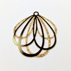 18K Real Gold Plated Stainless Steel Delicate Modern Flower Charm