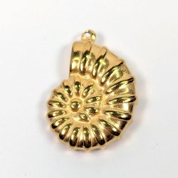 18k Real Gold Plated Stainless Steel Shark Eye Shell Pendant