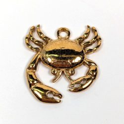18k Real Gold Plated Stainless Steel Detailed Crab Pendant