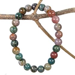 8mm India Agate Gemstones Stretch Bracelet