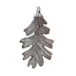 Antique Silver Intricate Oak Leaf Pendant