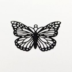 Lightweight Filigree Butterfly Pendant Silver