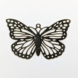 Lightweight Filigree Butterfly Pendant KC Gold