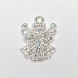 Hollow Angel Charm Silver