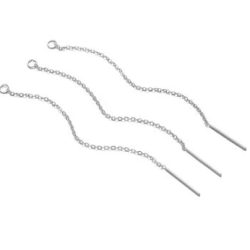 Sterling Silver Threader Tassel Rope Silver Earrings