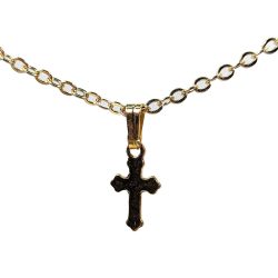 18k Real Gold Plated Stainless Steel Tiny Cross Necklace