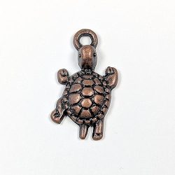 Antique Copper Turtle Charm