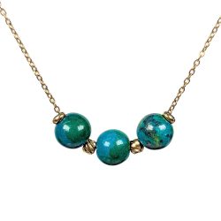 Real Platinum Plated Floating Gemstones Fine Link Chain Necklaces