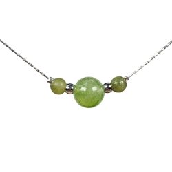 Real Platinum Plated Dainty Minimalist Gemstones Necklaces