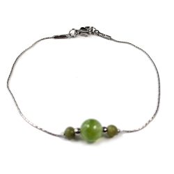 18K Gold Plated Stainless Steel Dainty Minimalist Gemstones Bracelet