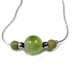 Real Platinum Plated Dainty Minimalist Gemstones Necklaces