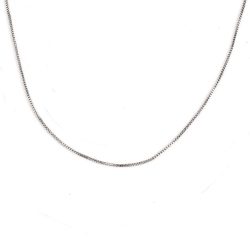 Real Platinum Plated Box Chain Necklace