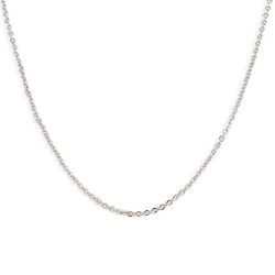Real Platinum Plated Link Fine Chain Necklace