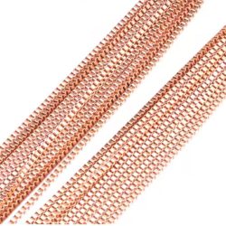 Stainless Steel Rose Gold Box Chain Necklace