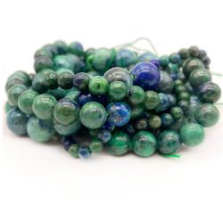 Azurite Semi Precious Gemstone Beads 4mm