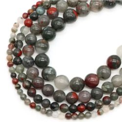 Blood Stone Semi Precious Gemstone Beads 8mm