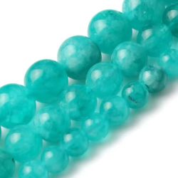 Blue Amazonite Semi Precious Gemstone Beads 8mm