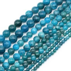 Blue Apatite Semi Precious Gemstone Beads 4mm