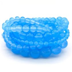 Blue Jade Semi Precious Gemstone Beads 4mm