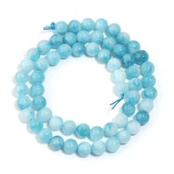 Blue Larimar Semi Precious Gemstone Beads 8mm