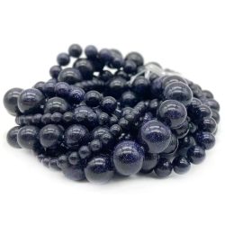 Blue Sandstone Semi Precious Gemstone Beads 4mm