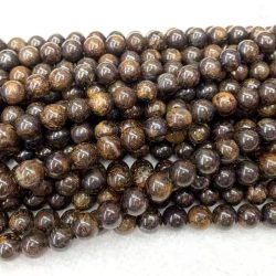 Bronzite Semi Precious Gemstone Beads 8mm