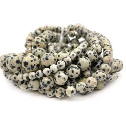 Dalmation Jasper Semi Precious Gemstone Beads 4mm