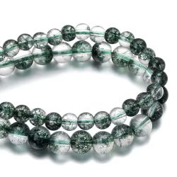 Green Clear Quartz Crystal Semi Precious Gemstone Beads 4mm