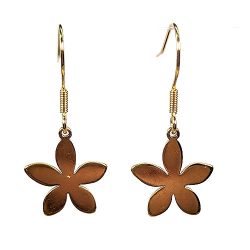 18k Real Gold Plated Stainless Steel Solid Daisy Flower Earrings