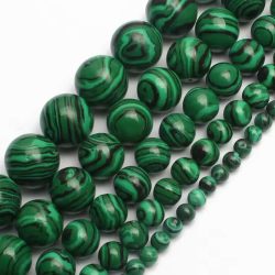Green Malachite Semi Precious Gemstone Beads 8mm