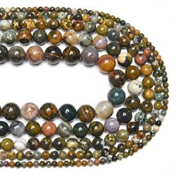 Ocean Jasper Semi Precious Gemstone Beads 8mm
